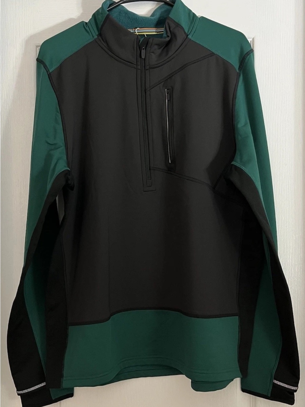 Smartwool Active Wind 1/2 Zip Merino Wool Men’s L Evergreen NWT